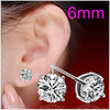 Fashion jewelry lovely woman Four claws AAA Zircon drill REAL S925 STERLING SILVER STUD EARRINGS MAN YS98