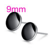 Wholesale Charm men Fashion handsome boy jewelry black Agate REAL S 925 STERLING SILVER STUD EARRINGS YS87