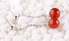 Wholesale Elegant Fashion joker star for Woman Gift Red Black Agate 925 Sterling Silver Long Tassel Stud Earrings YS247