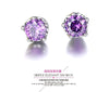 Wholesale Elegant Sweet Fashion joker Woman Bride Wedding Gift AAA Zircon Crown 925 Sterling Silver Stud Earrings YS317