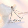 Wholesale Fashion Cute For Woman Girl Wedding Gift 18 inch Angel Wings 925 Sterling Silver Twisted Chains Necklaces NK17