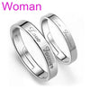 Wholesale Fashion English Forever Love Lovers Couple 925 Sterling Silver open adjust female for Woman Man Ring Gift RG30