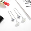 Wholesale Fashion Eternal flowers 925 Sterling Silver Tassel pendant drop Long Ear Line Earrings For woman YS164