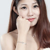 Wholesale Fashion High Quality AAA Zircon Amethyst 925 Sterling Silver Gift Women Shining Heart Bracelets Bangles SZ43