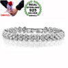 Wholesale Fashion High Quality Exquisite luxury AAA Zircon 925 Sterling Silver Gift Women Roman Bracelets Bangles SZ48