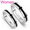 Wholesale Fashion Joker Simple Cross Lovers Couple 925 Sterling Silver open adjust female for Woman Man Ring Gift RG28