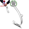 Wholesale Fashion Lovely Woman Child Party Gift Cat Ears Animal 925 Sterling Silver Bracelet Bangle Open Adjustable SZ65