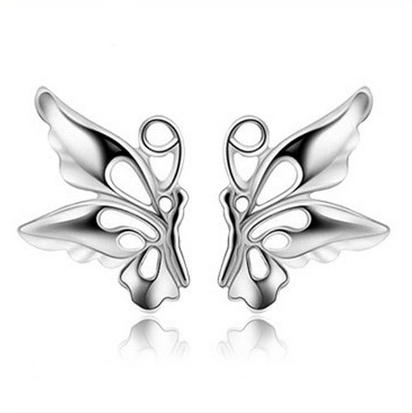 Wholesale Fashion Men man woman girl jewelry Daisy Flower Rabbit flying butterfly 925 sterling silver Stud Earrings YS07