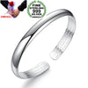 Wholesale Fashion Retro Woman Child Gift Glossy Chaise Heart Sutra 999 Sterling Silver Bracelet Bangle Adjustable SZ64