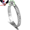Wholesale Fashion Retro Woman Child Gift Six Words Heart Sutra 999 Sterling Silver Thai Silver Bracelet Adjustable SZ61