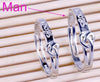 Wholesale Fashion Simple Lover's Knot Lovers Couple 925 Sterling Silver open adjust female for Woman Man Ring Gift RG19