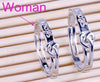 Wholesale Fashion Simple Lover's Knot Lovers Couple 925 Sterling Silver open adjust female for Woman Man Ring Gift RG19