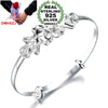 Wholesale Fashion Star Woman Child Party Gift Butterfly Love Heart Push Pull 925 Sterling Silver Bracelet Adjustable SZ62