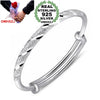 Wholesale Fashion Star Woman Child Party Gift Meteor Shower Push Pull 925 Sterling Silver Bracelet Bangle Adjustable SZ57
