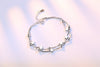 Wholesale Fashion Sweet Lovely Woman Couple Girl Party Gift Beads Cube Pentagram 925 Sterling Silver Bracelet Bangle SZ92