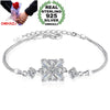 Wholesale Fashion Sweet Woman Girl Party Gift Love Window Magic Cube Ice Zircon 925 Sterling Silver Bracelet Bangle SZ113