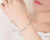 Wholesale Fashion Sweet Woman Girl Wedding Gift Heart Soul White Purple Zircon 925 Sterling Silver Bracelet Bangle SZ106