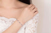 Wholesale Fashion Sweet Woman Girl Wedding Gift Heart Soul White Purple Zircon 925 Sterling Silver Bracelet Bangle SZ106