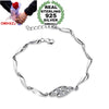 Wholesale Fashion Vintage Style Woman Girl Party Gift Natural Wrist Heart Zircon 925 Sterling Silver Bracelet SZ122