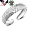 Wholesale Fashion Woman Child Anniversary Gift Hail Pfaff Fine 999 Sterling Silver Bracelet Bangle Open Adjustable SZ54