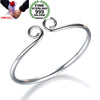 Wholesale Fashion Woman Child Couple Gift Monkey Tighten Mantra Hoop 999 Sterling Silver Bracelet Bangle Adjustable SZ56