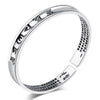 Wholesale Fashion Woman Child Couple Gift Paramitta Heart Sutra 999 Sterling Silver Thai Silver Bracelet Adjustable SZ55