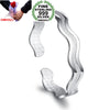 Wholesale Fashion Woman Child Gift Love Interwoven Water Ripple 999 Sterling Silver Bracelet Bangle Open Adjustable SZ76