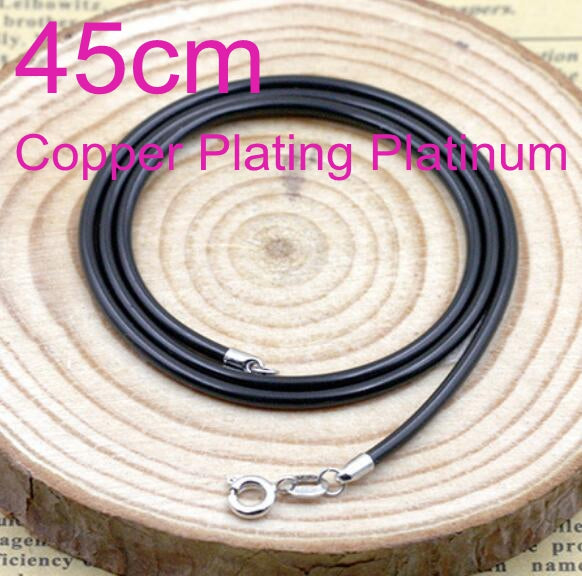 Wholesale Fashion Woman man 18 & 20 inch 2.0mm 925 Sterling Silver Black pu Cord Short Chains Necklaces Couple Gift NK14
