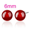 Wholesale Fashion jewelry Girl woman man Men Red agate Drops water Opal cat's eye 925 sterling silver Stud earrings YS08