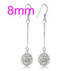 Wholesale Fashion jewelry Princess long style Tassel Bohemia Drop drill ball 925 sterling silver Earrings YS46