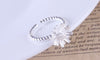 Wholesale Fashion joker Simple Little Daisy Sun Flower 925 Sterling Silver open adjust female for Woman Ring Gift RG35