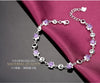 Wholesale Fashion joker present AAA Zircon Amethyst 925 Sterling Silver 520 I love you Gift Women Bracelets Bangles SZ39