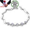 Wholesale Fashion joker present High Quality AAA Zircon 925 Sterling Silver Defend love Gift Women Bracelets Bangles SZ37