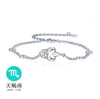 Wholesale Fashion present High Quality AAA Zircon 925 Sterling Silver 12 Constellation Gift Women Bracelets Bangles SZ27