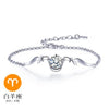 Wholesale Fashion present High Quality AAA Zircon 925 Sterling Silver 12 Constellation Gift Women Bracelets Bangles SZ27