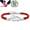 Wholesale Fashion present High Quality AAA Zircon 925 Sterling Silver Hollow Out Sheep Gift Women Bracelets Bangles SZ31