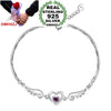 Wholesale Fashion present High Quality Amethyst 925 Sterling Silver purple Angel lover Gift Women Bracelets Bangles SZ33
