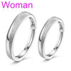 Wholesale Fashion star Simple Pull Sand Lovers Couple 925 Sterling Silver open adjust female for Woman Man Ring Gift RG32