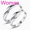 Wholesale Fashion star Simple Water ripple Lovers Couple 925 Sterling Silver open adjust female for Woman Ring Gift RG36