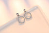 Wholesale Geometric Simple Fashion Woman girl Party Gift Five Design Style Zircon 925 Sterling Silver Stud Earrings YS411