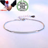 Wholesale Geometry Fashion Style Woman Couple Party Gift Bend Pipe Box Chain 925 Sterling Silver Bracelet Bangle SZ98