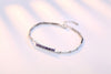 Wholesale Geometry Fashion Woman Couple Party Gift Gorgeous White Purple Zircon 925 Sterling Silver Bracelet Bangle SZ99