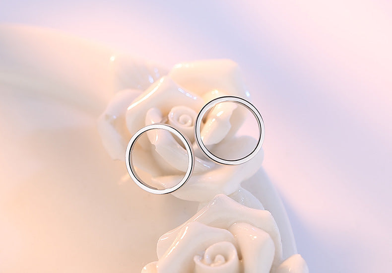 Wholesale Geometry Simple Sweet Fashion joker for Woman Gift Three Design Choose 925 Sterling Silver Stud Earrings YS315