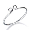 Wholesale Jewelry Fashion Sweet Bohemia Woman Man Child Fine Pattern 999 Sterling Silver Bracelet Bangles Adjustable SZ49