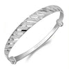 Wholesale Jewelry Fashion Sweet Bohemia Woman Man Child Fine Pattern 999 Sterling Silver Bracelet Bangles Adjustable SZ49