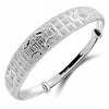 Wholesale Jewelry Fashion Sweet Bohemia Woman Man Child Fine Pattern 999 Sterling Silver Bracelet Bangles Adjustable SZ49