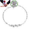 Wholesale Jewelry Geometry Fashion Sweet Woman Girl Party Gift Pentagram Zircon 925 Sterling Silver Bracelet Bangle SZ97
