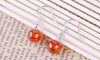 Wholesale Jewelry fashion joker star for Woman gifts Natural Agate beads 8mm 925 Sterling Silver drop Earrings YS192