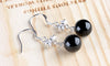 Wholesale Jewelry fashion joker star for Woman gift Bowknot Agate bead 8mm 925 Sterling Silver Tassel drop Earrings YS198