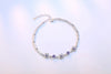 Wholesale Lovely Fashion Woman Couple Party Gift Hexagonal Star White Purple 925 Sterling Silver Bracelet Bangle SZ95